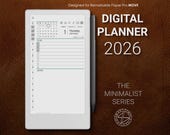 Digital Planner 2026 for Remarkable Paper Pro Move