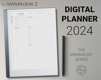 reMarkable 2 Minimalist Digital Planner 2024 (Digital Download)