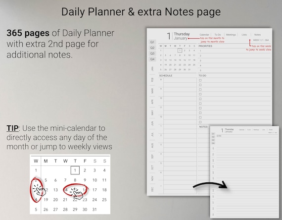 Digital Planner 2026 2027 for reMarkable 2, listing photo 5