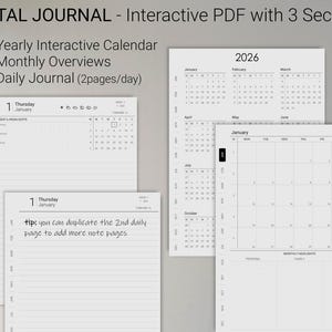 Minimalist Bundle, modelli per tablet Remarkable 2026 (agende, diari, appunti di riunioni, quaderni) immagine 9