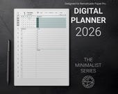 Minimalist Planner for Remarkable Paper Pro 2026 (Digital Download)