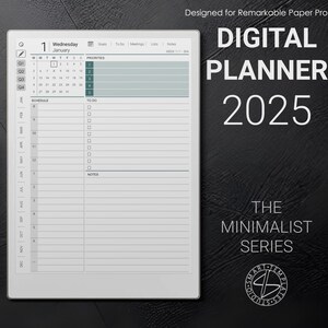 Planner minimalista per Remarkable Paper Pro 2025 (download digitale)