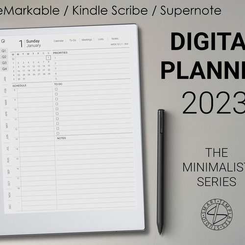 Remarkable 2 Digital Planner 2023 digital Download Etsy