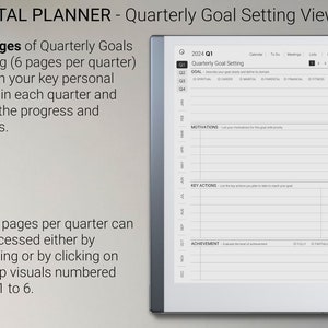 reMarkable 2 Minimalist Bundle 2024-2025 Digital Planner / Journal / Meetings / Notes Digital Download image 7