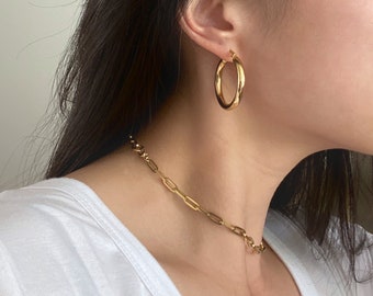 Chain link necklace 14k gold Petite chain