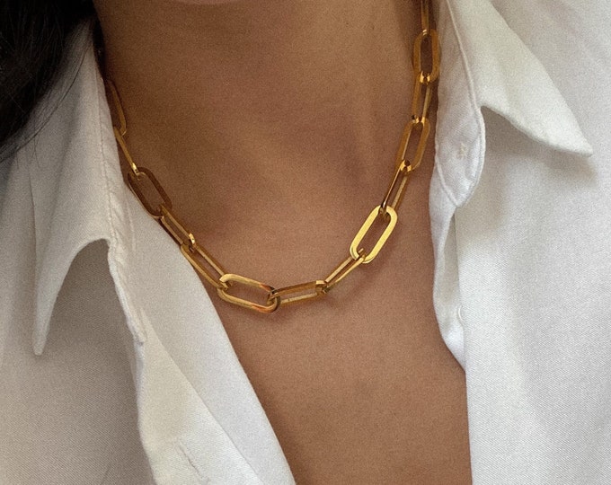 14k Gold Plated Thick Chain necklace