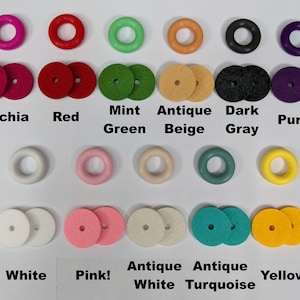 New Colors! Bobbin Winder Tire (One of each color plus felt pads) Rubber tire for Singer Kenmore and most vintage sewing machines