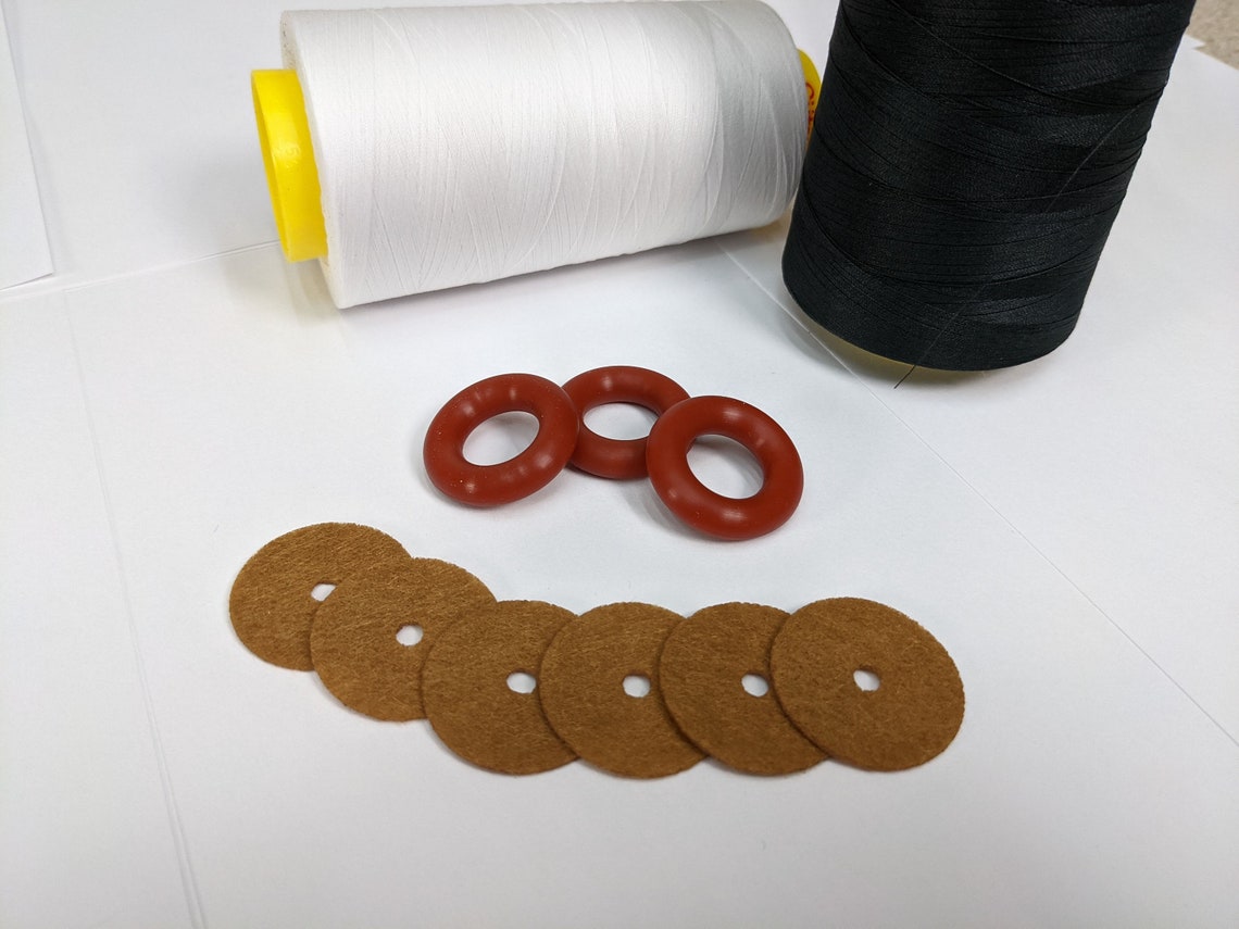 Colored Bobbin Winder Tire With Felt Pad 3 Sets Rubber tire Etsy