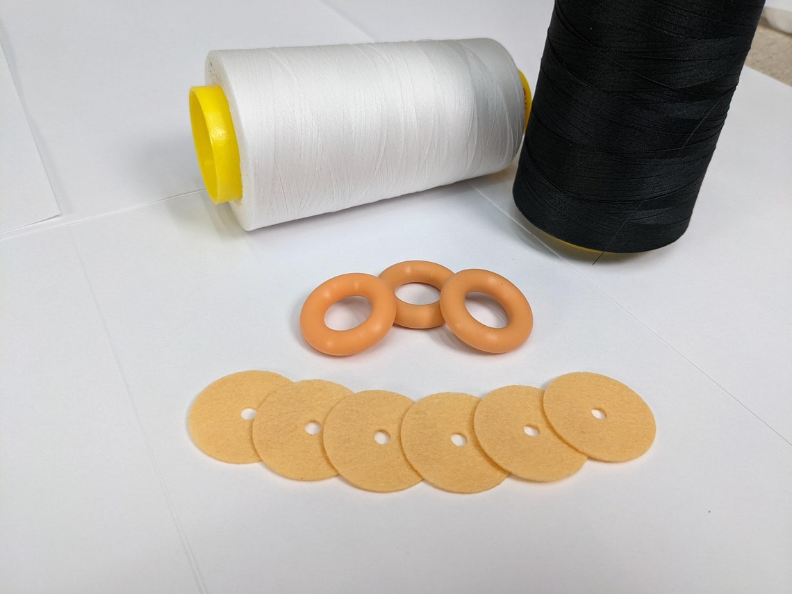 Colored Bobbin Winder Tire With Felt Pad 3 Sets Rubber tire Etsy