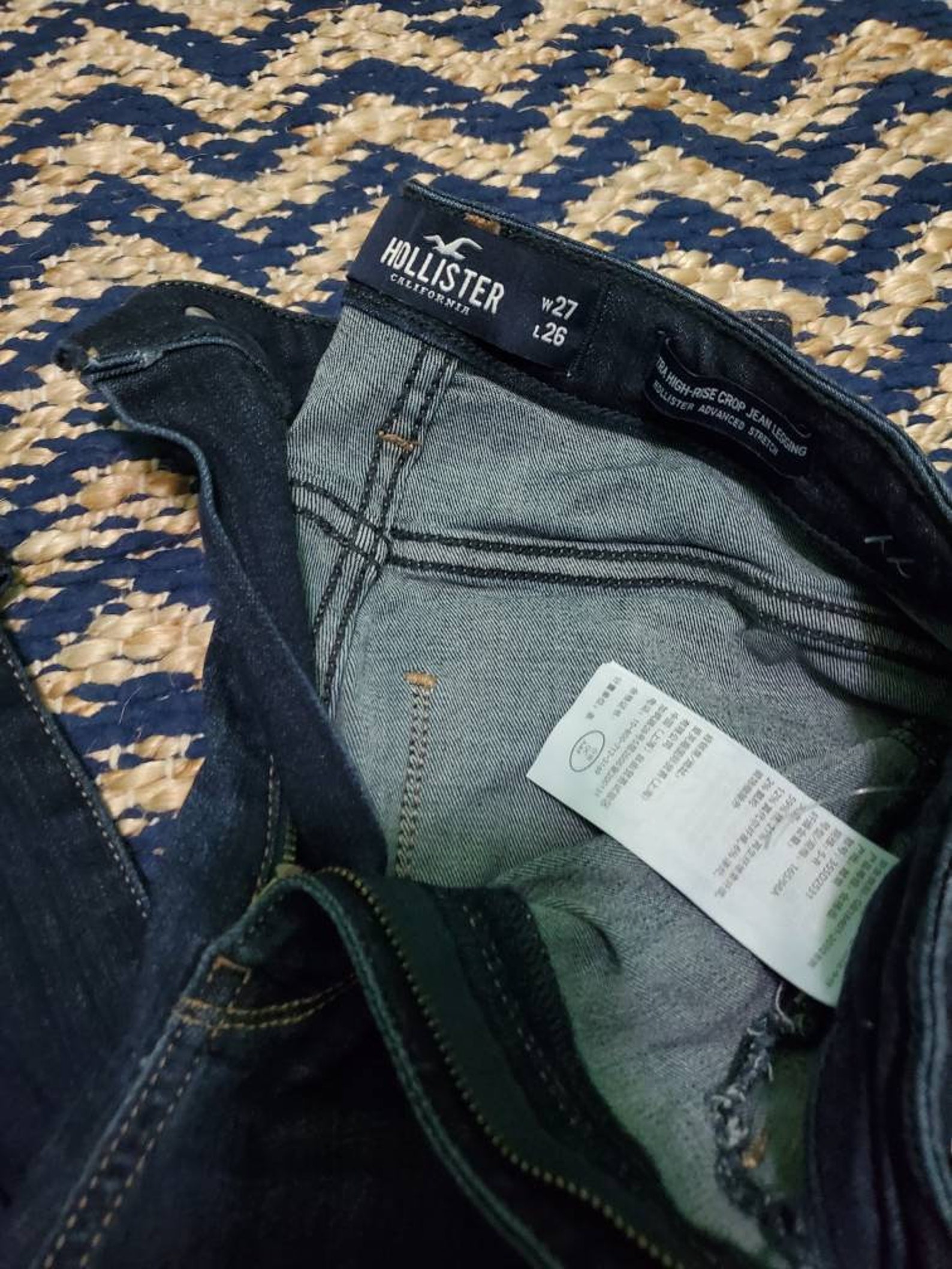 hollister ultra high rise straight utility pants