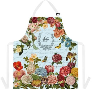 Franskt vintage blommigt fickförkläde Kök och trädgårdsskötsel