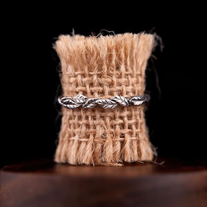 Sterling Silber Zweig Blätter Band Braut Ring Ehering Stapelring Natur inspiriert Stil Boho Ring Geschenk für Sie TheFloraJewels