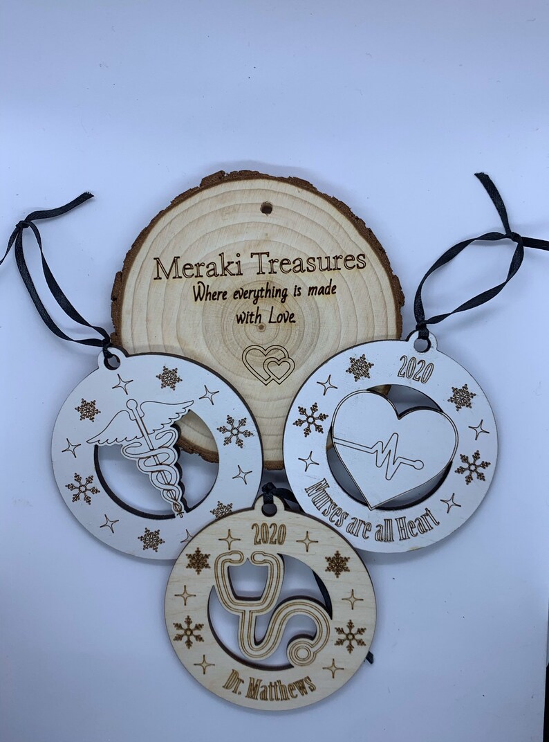 Medical Ornament Nurse Ornaments Holiday Decor Ornament Personalized Dr Christmas Ornament