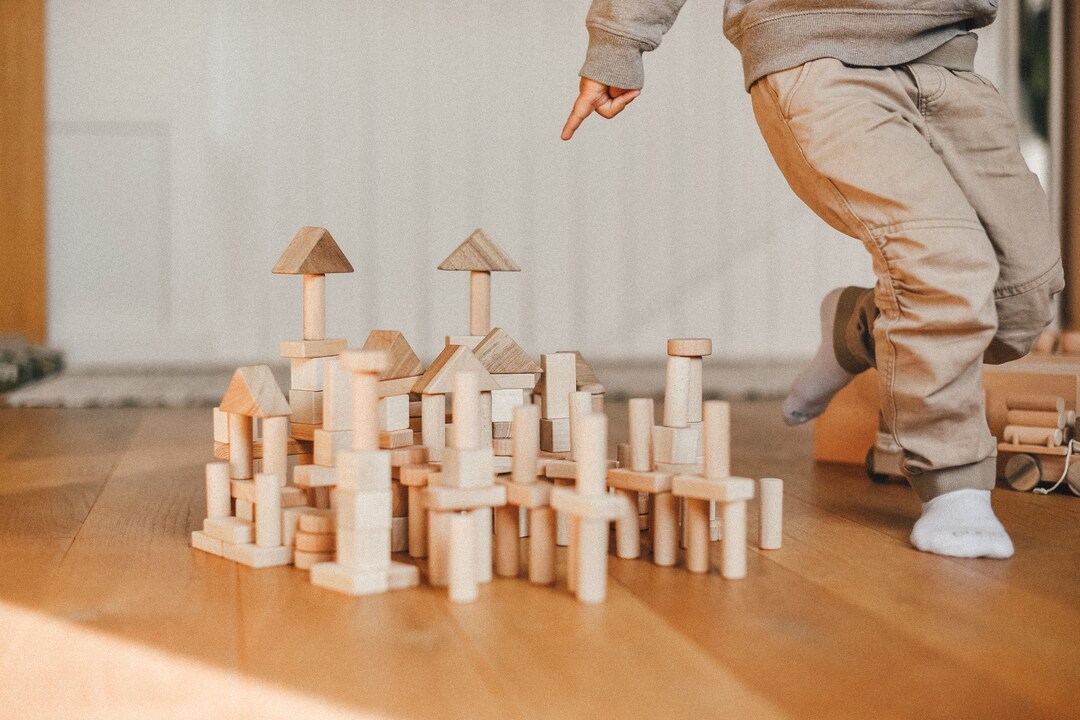 Wooden Blocks Big Set 144 Pieces 7 Types of Figures Best Gift Etsy