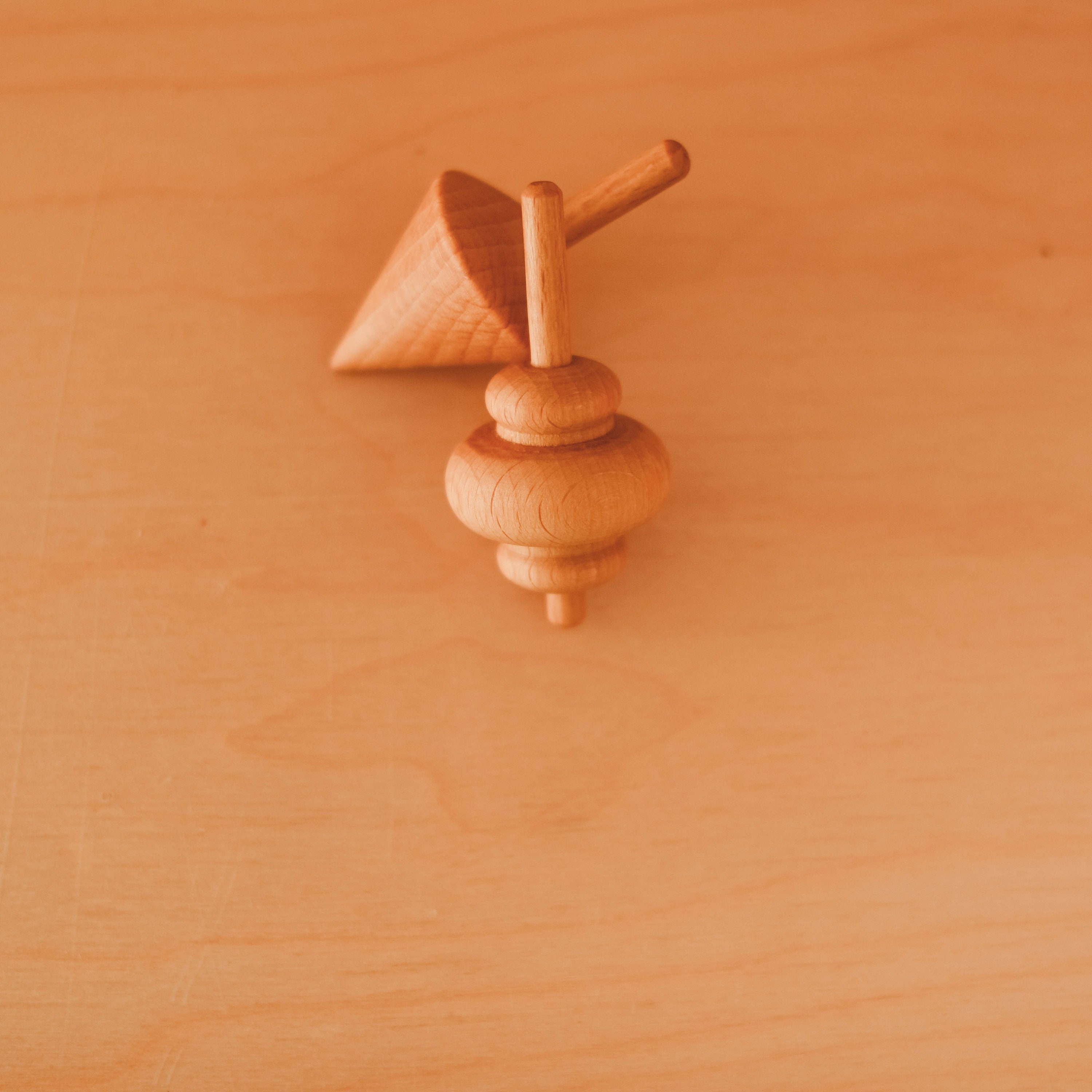 Spinning Tops Wood Spinning Tops Set 2 Pieces Peg Top Spinning Etsy