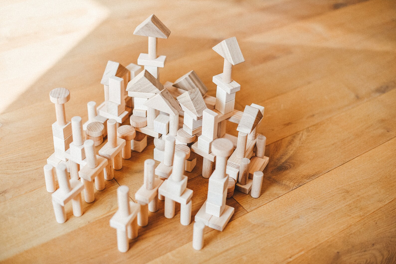 Wooden Blocks Big Set 144 Pieces 7 Types of Figures Best Gift Etsy