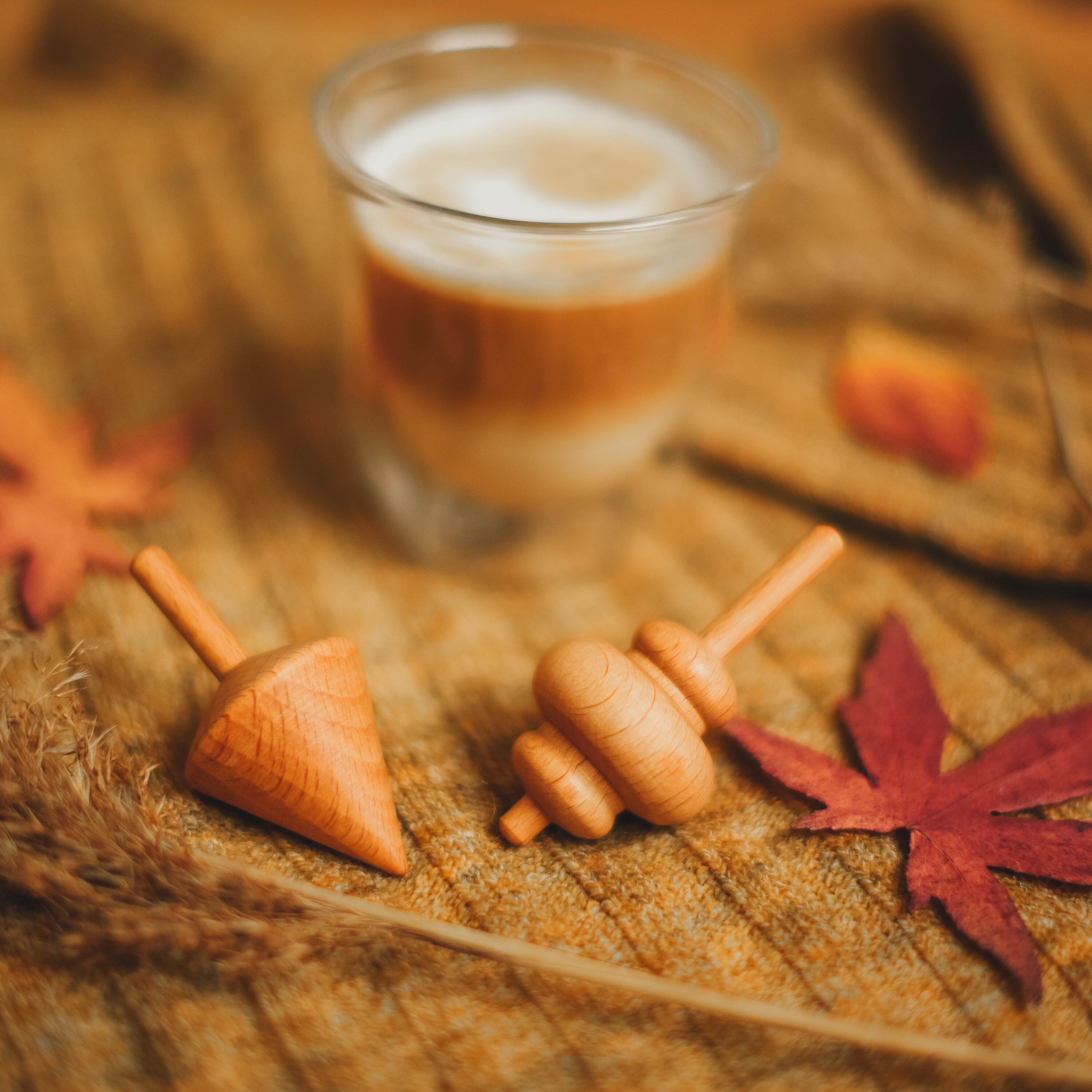 Spinning Tops Wood Spinning Tops Set 2 Pieces Peg Top Spinning Etsy