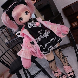 1/3 1/4 1/5 1/6 BJD Maid Outfit Clothes,MDD MSD Short Maid Dress