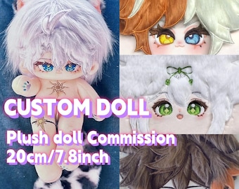 Custom Plush Dolls | Anime, K-pop, Idol, Video Game, Original Mini-Me Character Commissions | Perfect Lover's Gift | Cotton Doll Custom