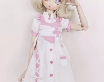 1/4 1/6 BJD Doll Nurse White Dress, Cosplay Dress For Smart doll