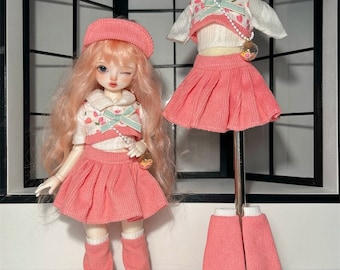 1/6 Bjd Doll Sweet Clothes, Pink Clothing Outfit Suits For Yosd