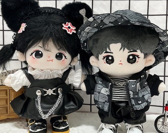 20cm Cotton Doll Clothes,Cool Boy&Girl Plush Doll Suit