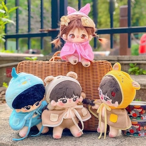 Katoenen poppenkleertjes van 20 cm, pluche poppenpakken (mantels en ondergoed)