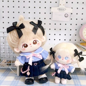 20cm Cotton Doll Clothes, Sweet Bow Tie Plush Doll Suit