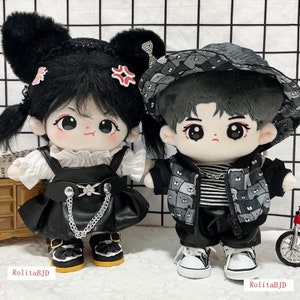 20cm Cotton Doll Clothes,Cool Boy&Girl Plush Doll Suit