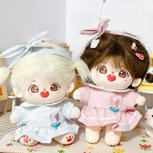 20cm Cotton Doll Dress,Plush Doll Flowers Cute Pattern Clothing