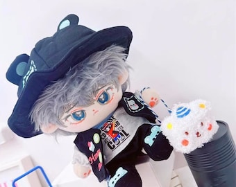 20cm Cotton Doll and Doll Clothes, Cool Boy Girl Daily Wear Suit for Plush Doll