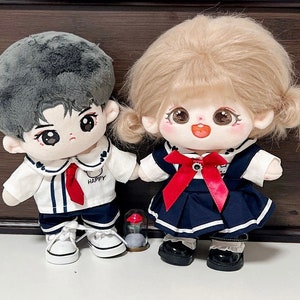 20cm Cotton Doll Clothes, School Uniform Dress Suits For Plush Doll