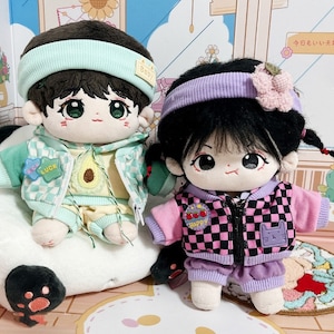 20 cm コットン人形服、クールな男の子と女の子のぬいぐるみ人形スーツ