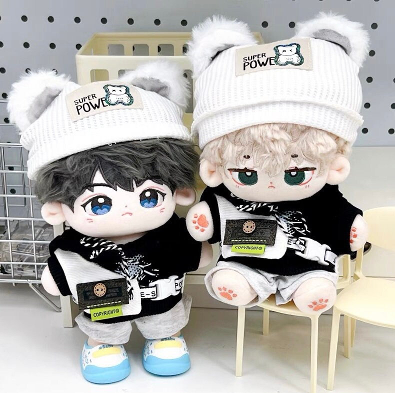 20cm Cotton Doll Clothes, T-shirt Overalls Set Suit for