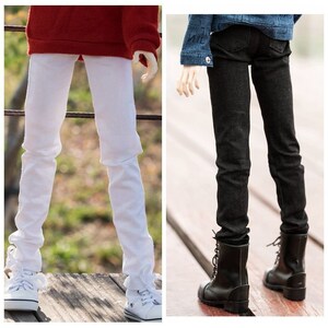 Black/Whilte BJD DOLL Denim Jeans Pants For 1/4 1/3 MSD SD17 SD13 ssdf