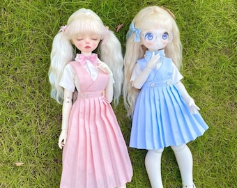 1/3 1/4 1/5 1/6 BJD Doll JK Suits, Pink Blue School Uniform Clothing For Sd Msd Yosd Smart Doll