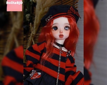 YOSD 1/6 bjd doll clothes, Red doll clothing outfit suits