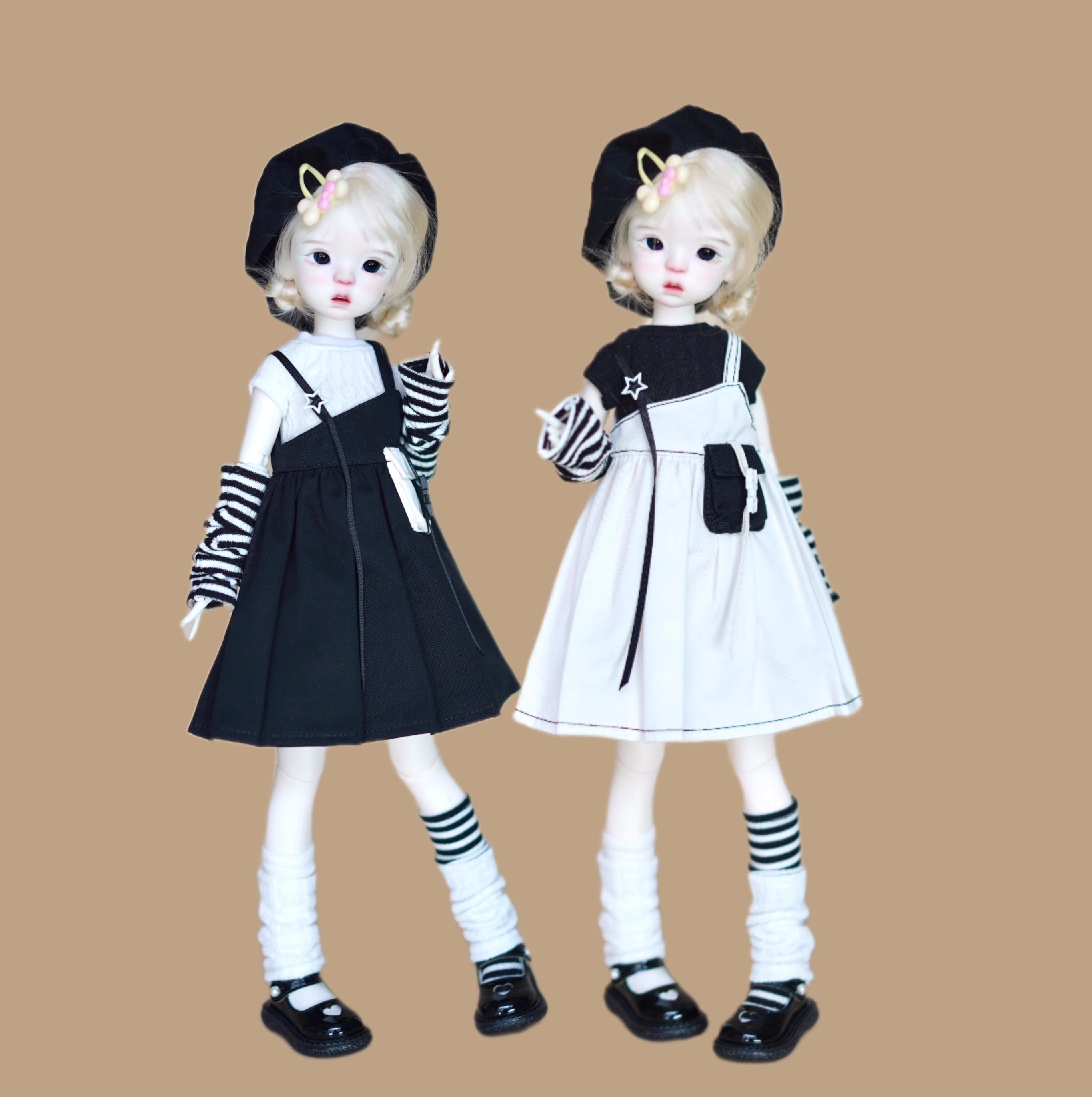 WY17 人形服 ドール服 6分 BJD洋装 白黒セット 楽天市場】球体関節人形 女の子 Ayaneフルセット 本体 服