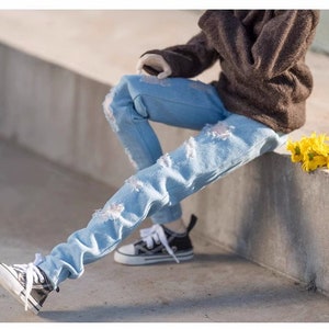 BJD Doll Denim Jeans Pants For 1/4 1/3 MSD SD Uncle Doll