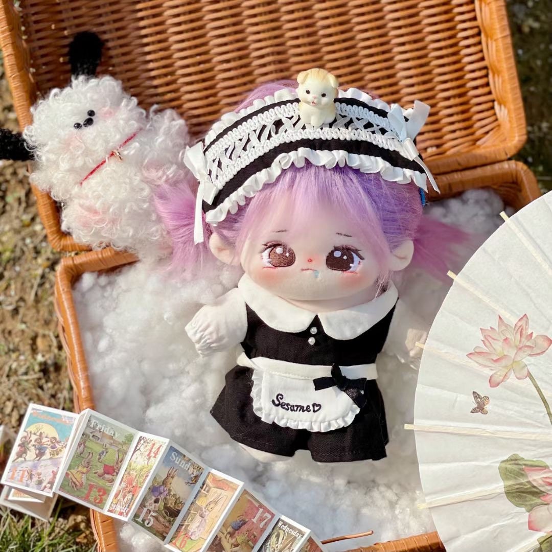 20cm Cotton Doll,purple/pink Hair Kawaii Plush Doll (clothes Not