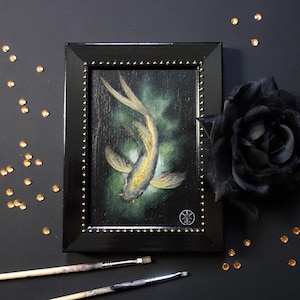 Original Painting Acrylic Deep Sea Fish Sea Ocean