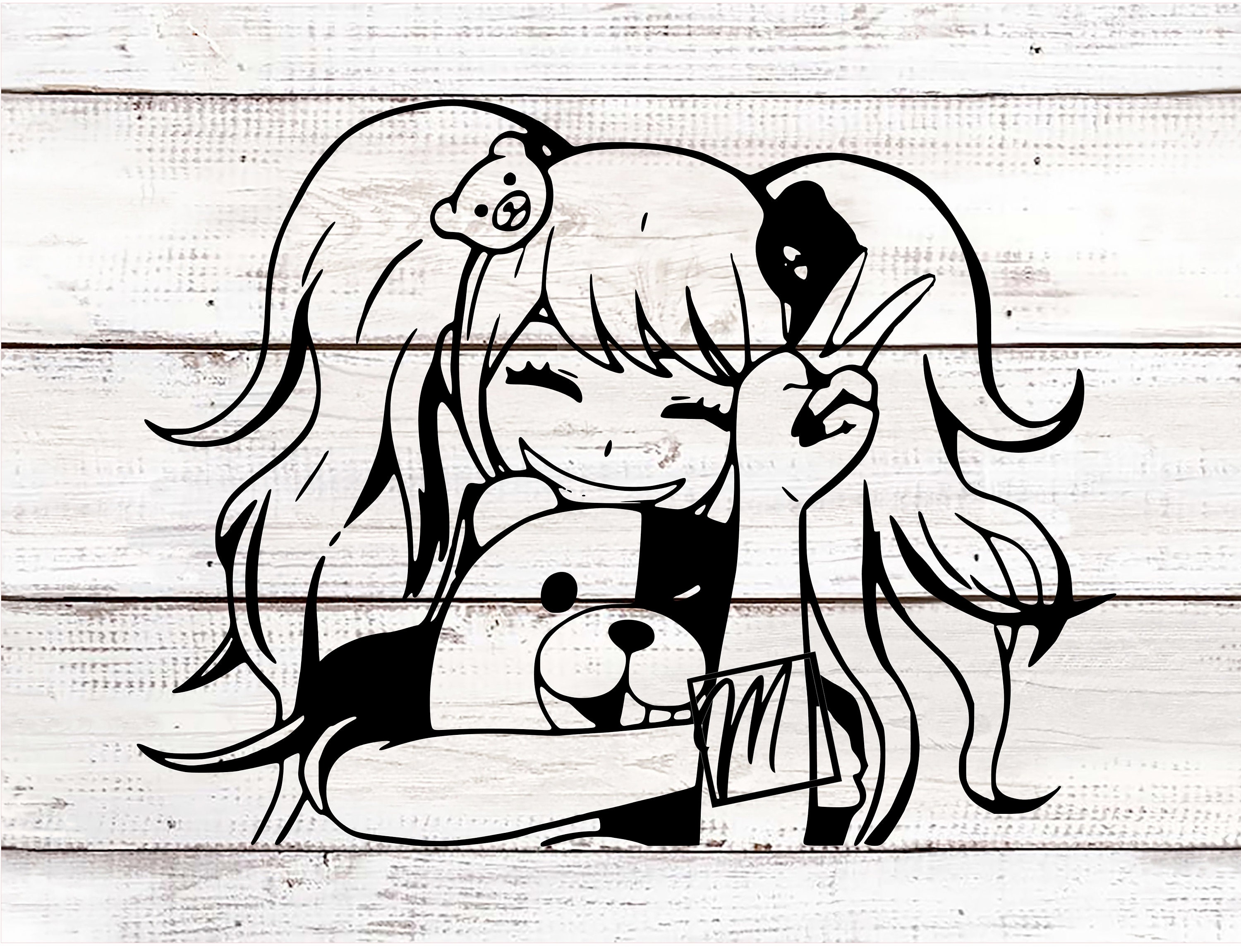 Junko Danganronpa inspired Anime SVG PNG