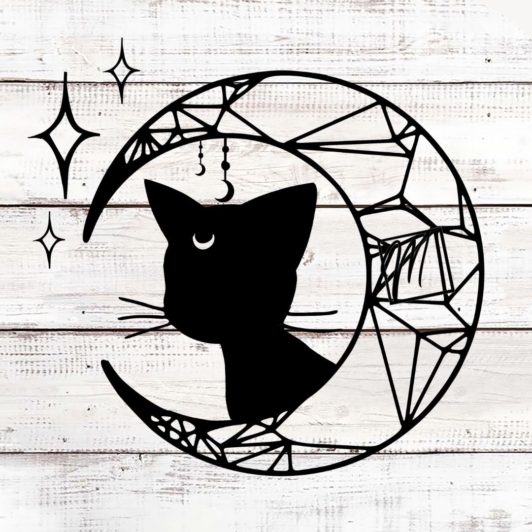 Luna Sailormoon Cat Mysticmoonstarspngsvgcricut Etsy Uk
