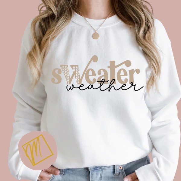 Digitaal Sweater Weather SVG PNG, fall vibe svg, winter shirt svg, autumn png,digital download,svg files voor cricut, files voor Silhouette