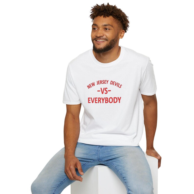 NJ Devils Hockey T-Shirt: New Jersey Devils vs Everybody image 9