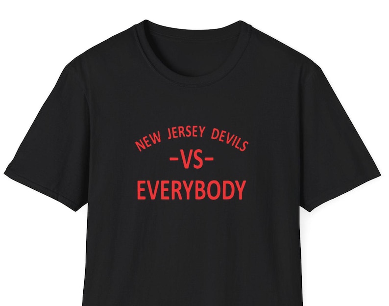 NJ Devils Hockey T-Shirt: New Jersey Devils vs Everybody image 1