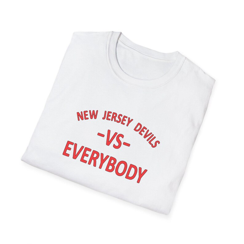 NJ Devils Hockey T-Shirt: New Jersey Devils vs Everybody image 8
