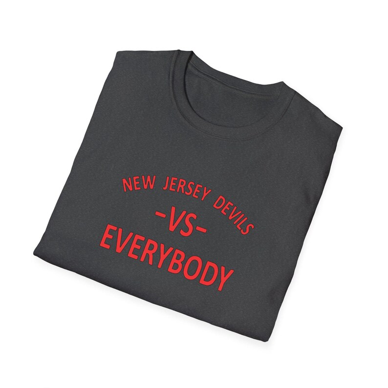 NJ Devils Hockey T-Shirt: New Jersey Devils vs Everybody image 6