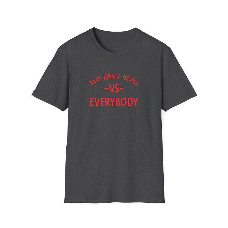 NJ Devils Hockey T-Shirt: New Jersey Devils vs Everybody image 5