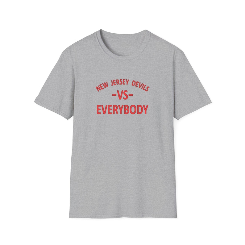 NJ Devils Hockey T-Shirt: New Jersey Devils vs Everybody image 3
